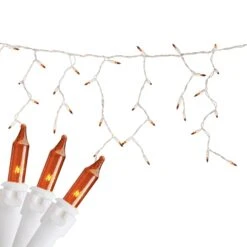 Northlight Mini Incandescent Icicle Christmas Lights - Orange - 3.5' White Wire - 100ct 15 Northlight Mini Incandescent Icicle Christmas Lights - Orange - 3.5' White Wire - 100ct -Northlight 2306157453139744096 2