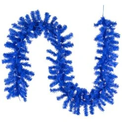 Northlight Pre-Lit Artificial Pine Christmas Garland - 9' - Royal Blue - Clear Lights 12 Northlight Pre-Lit Artificial Pine Christmas Garland - 9' - Royal Blue - Clear Lights -Northlight 2306202333375701200