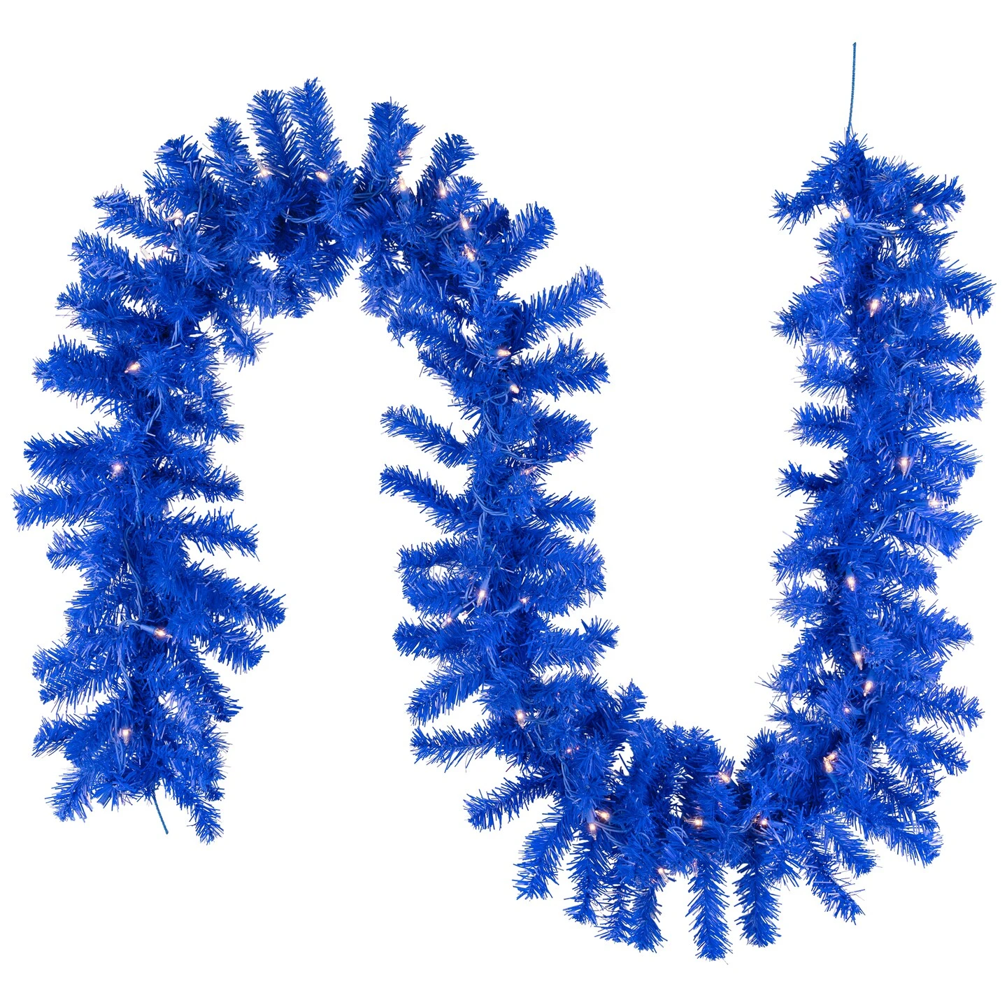 Northlight Pre-Lit Artificial Pine Christmas Garland - 9' - Royal Blue - Clear Lights 5 Northlight Pre-Lit Artificial Pine Christmas Garland - 9' - Royal Blue - Clear Lights - Image 3