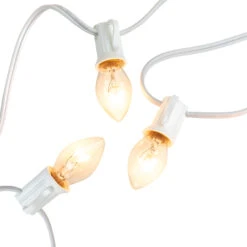 Northlight C7 Christmas String Lights - Clear - 24' White Wire - 25ct 15 Northlight C7 Christmas String Lights - Clear - 24' White Wire - 25ct -Northlight 2306202951364455440