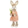 Northlight Rustic Girl Rabbit Easter Figure With Flowers - 15.25" - Beige