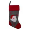 Northlight 19" Gray And Red Embroidered Santa Claus Christmas Stocking 2 Northlight 19" Gray And Red Embroidered Santa Claus Christmas Stocking -Northlight 2306206462271414944
