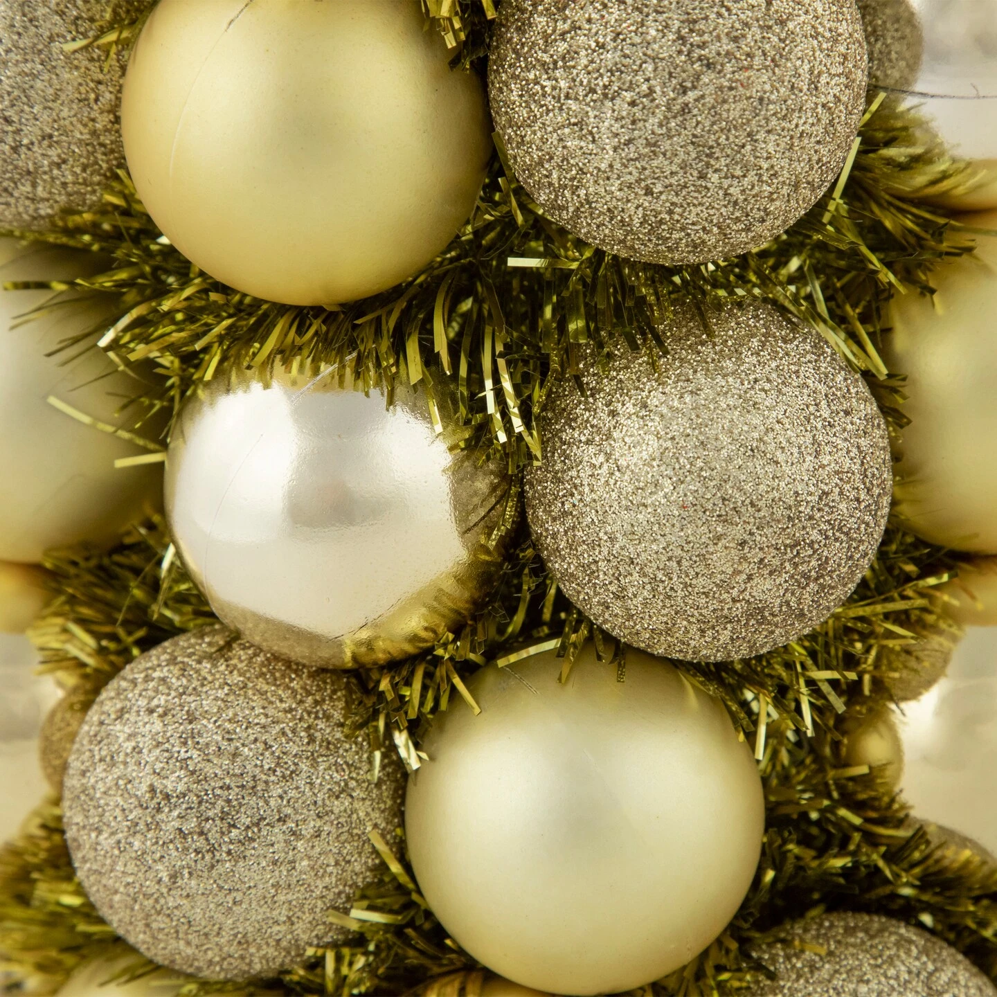 Northlight 3-Finish Shatterproof Ball Christmas Tree With Tinsel - 15.75" - Gold 8 Northlight 3-Finish Shatterproof Ball Christmas Tree With Tinsel - 15.75" - Gold - Image 6
