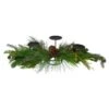 Northlight 32" Brown And Green Artificial Pine Cone And Pine Needle Christmas Candle Holder -Northlight 2306206463006610080