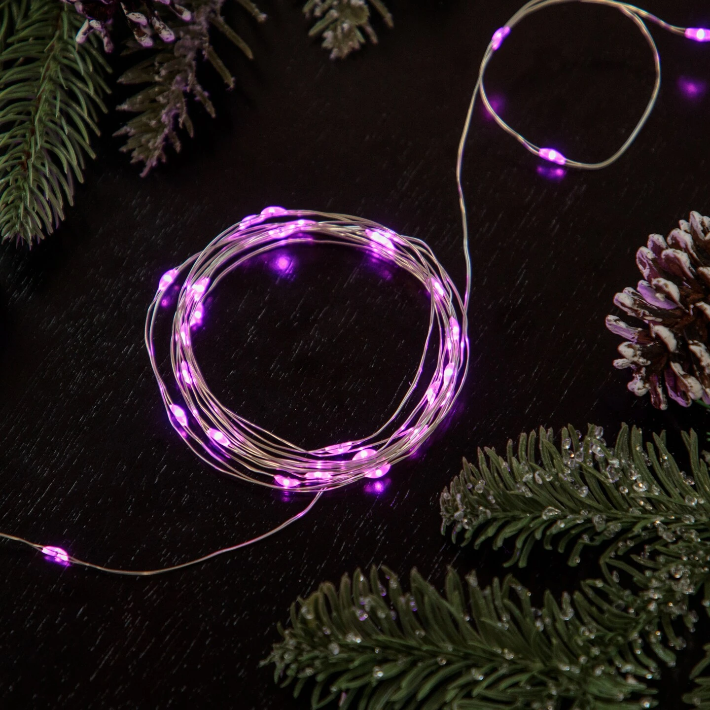 Northlight LED Micro Fairy Christmas Lights - Pink - 6ft Copper Wire - 20ct 3 Northlight LED Micro Fairy Christmas Lights - Pink - 6ft Copper Wire - 20ct