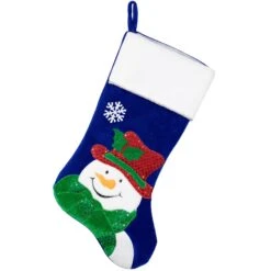 Northlight 20" Royal Blue Embroidered Velveteen Snowman Christmas Stocking With White Cuff 17 Northlight 20" Royal Blue Embroidered Velveteen Snowman Christmas Stocking With White Cuff -Northlight 2306206463356691104 2