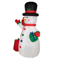 Northlight LED Lighted Inflatable Snowman With Gifts Outdoor Christmas Decoration - 8' White -Northlight 2306206463819637408