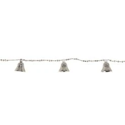 Northlight Shiny Bell Beaded Artificial Christmas Garland - 9' X 1.5" - Silver - Unlit -Northlight 2306206463841133216 2