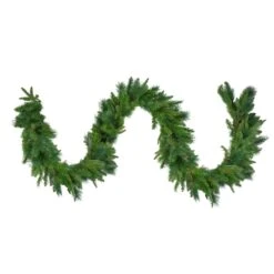 Northlight 9' X 14" Rosemary Emerald Angel Pine Artificial Christmas Garland - Unlit Green -Northlight 2306223050372658016 2