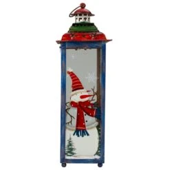 Northlight Red, White And Green "Snow" Christmas Lantern 15" -Northlight 2306223300659765920