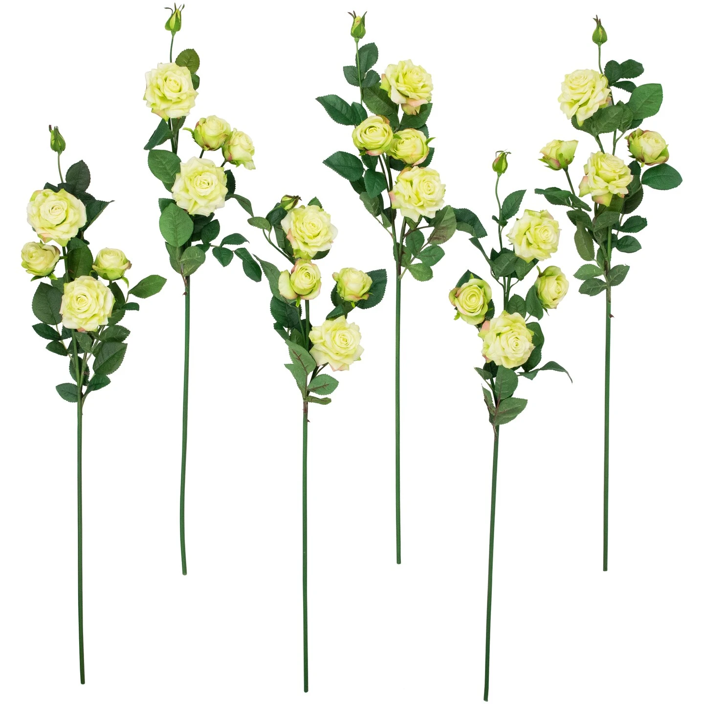Northlight Real Touch™ Yellow And Green Artificial Rose Floral Sprays, Set Of 6 - 35" 3 Northlight Real Touch™ Yellow And Green Artificial Rose Floral Sprays, Set Of 6 - 35"