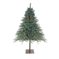 Northlight Real Touch™ Pre-Lit Artificial Full Fairbanks Alpine Christmas Tree - 6.5' - Clear Lights Green -Northlight 2306223300903690912 2