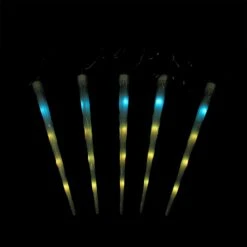 Northlight LED Color Changing Dripping Icicle Christmas Light Tubes - Multicolor - 13' Clear Wire - 5ct White -Northlight 2306223301029257888 2