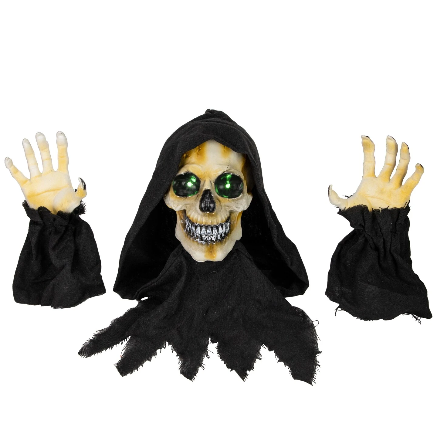 Northlight 8" LED Lighted Grim Reaper With Sound Outdoor Halloween Decoration Black 10 Northlight 8" LED Lighted Grim Reaper With Sound Outdoor Halloween Decoration Black - Image 8