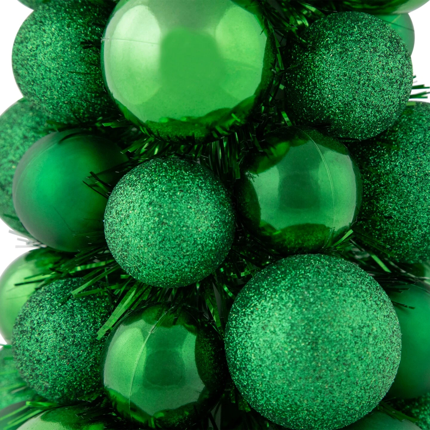 Northlight 3-Finish Shatterproof Ball Christmas Tree With Tinsel - 15.75" - Green 8 Northlight 3-Finish Shatterproof Ball Christmas Tree With Tinsel - 15.75" - Green - Image 6