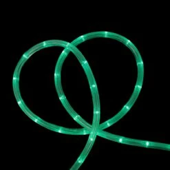 Northlight Flexible Incandescent Outdoor Christmas Rope Light - Green - 18' Clear Wire -Northlight 2306223301225996960 2