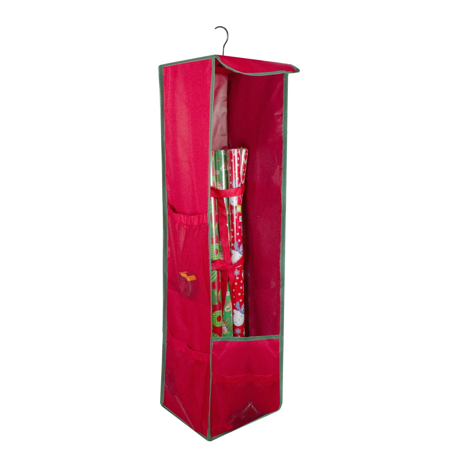 Northlight 36” VerticalHanging Christmas Decoration Organizer Storage Bag - 36" -Red And Green 3 Northlight 36” VerticalHanging Christmas Decoration Organizer Storage Bag - 36" -Red And Green