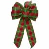 Northlight Plaid 6-Loop Christmas Bow Decoration - 9" X 14" - Red And Green 2 Northlight Plaid 6-Loop Christmas Bow Decoration - 9" X 14" - Red And Green -Northlight 2306223302509453984