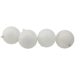 Northlight Shatterproof 4-Finish Christmas Ball Ornaments - 2.5" (60mm) - Winter White - 24ct 10 Northlight Shatterproof 4-Finish Christmas Ball Ornaments - 2.5" (60mm) - Winter White - 24ct -Northlight 2306223302543532704