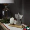 Northlight Heavenly Angel Metal Christmas Votive Candle Holder - 10" - Silver