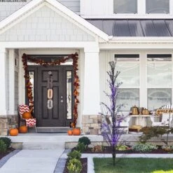 Northlight Pre-Lit Cascade Outdoor Halloween Twig Tree - 6' - Purple Lights Black 10 Northlight Pre-Lit Cascade Outdoor Halloween Twig Tree - 6' - Purple Lights Black -Northlight 2306256649440574432