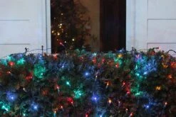 Northlight Net Style LED Tree Trunk Wrap Christmas Lights - 4' X 6' - Multi-color - Green Wire -Northlight 2306256650696768480