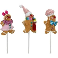 Northlight Plush Gingerbread Christmas Picks -10" - Set Of 3 Brown 14 Northlight Plush Gingerbread Christmas Picks -10" - Set Of 3 Brown -Northlight 2306267879399376096