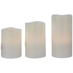 Northlight LED Flameless Frosted "Merry Christmas" Wax Pillar Candles - 6" - Set Of 3 White 16 Northlight LED Flameless Frosted "Merry Christmas" Wax Pillar Candles - 6" - Set Of 3 White -Northlight 2306267879747699936