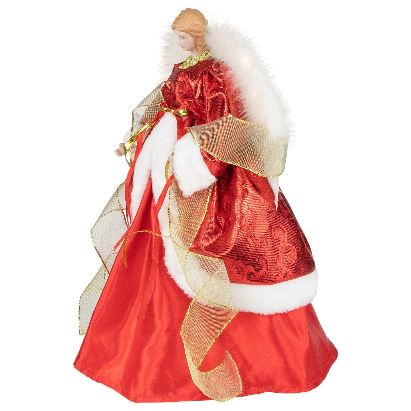 Northlight Angel With Lighted Wings Christmas Tree Topper - 14" - Red And White 8 Northlight Angel With Lighted Wings Christmas Tree Topper - 14" - Red And White - Image 6