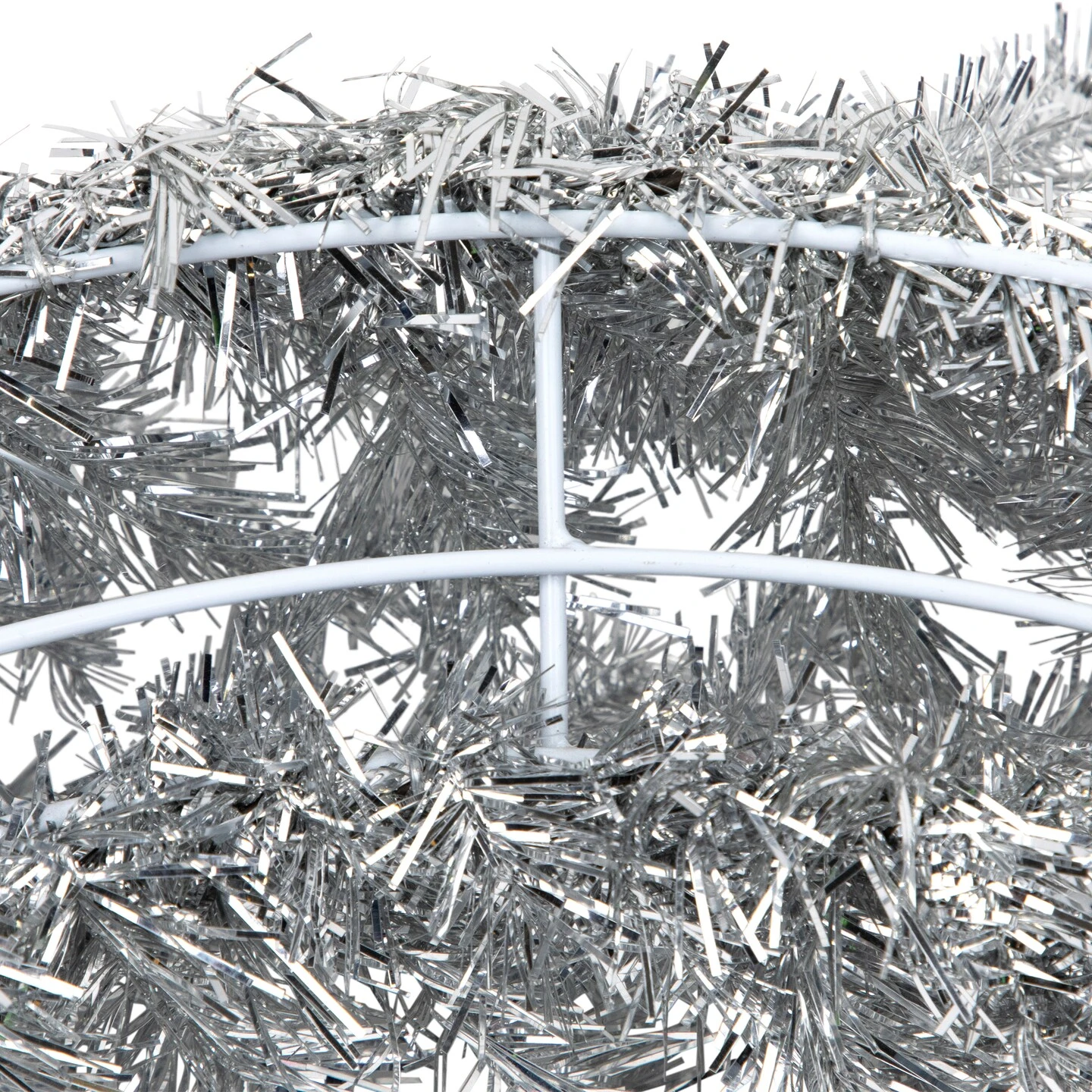 Northlight 36" Silver Tinsel Artificial Christmas Wreath, Unlit 9 Northlight 36" Silver Tinsel Artificial Christmas Wreath, Unlit - Image 7
