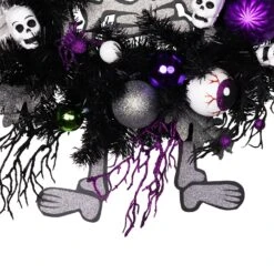 Northlight Purple And Black Spooky Skeleton Pine Halloween Wreath, 24-Inch, Unlit 14 Northlight Purple And Black Spooky Skeleton Pine Halloween Wreath, 24-Inch, Unlit -Northlight 2306295394227630512