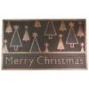 Northlight Black And Gold Merry Christmas Doormat 18" X 30"