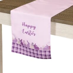 Northlight Happy Easter Plaid Table Runner - 72" - Purple 14 Northlight Happy Easter Plaid Table Runner - 72" - Purple -Northlight 2306297775790401552