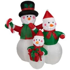 Northlight Inflatable Lighted Snowman Family Christmas Yard Art Decoration - 4' White 17 Northlight Inflatable Lighted Snowman Family Christmas Yard Art Decoration - 4' White -Northlight 2306304909787253392 2