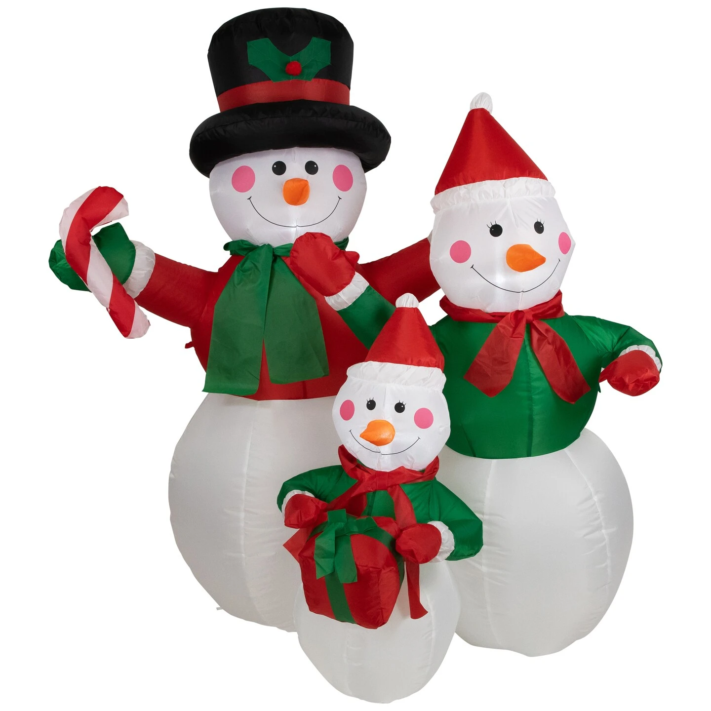 Northlight Inflatable Lighted Snowman Family Christmas Yard Art Decoration - 4' White 3 Northlight Inflatable Lighted Snowman Family Christmas Yard Art Decoration - 4' White
