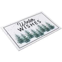 Northlight Pine Trees "Winter Wishes" Christmas Doormat 29" X 17" White 13 Northlight Pine Trees "Winter Wishes" Christmas Doormat 29" X 17" White -Northlight 2306315553549141216
