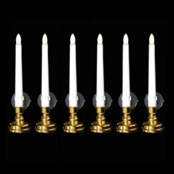 Northlight Single Light Window Candles With Remote And Timer - 10" - White - Set Of 6 -Northlight 2306315554110981344