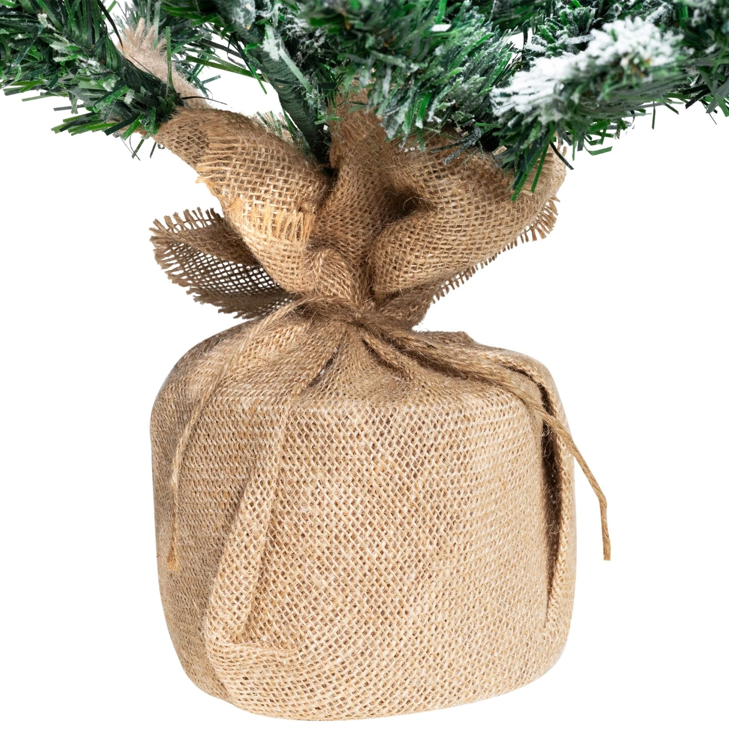 Northlight Frosted Pine Artificial Christmas Tree In Burlap Base - 3.5' - Unlit Green 7 Northlight Frosted Pine Artificial Christmas Tree In Burlap Base - 3.5' - Unlit Green - Image 5