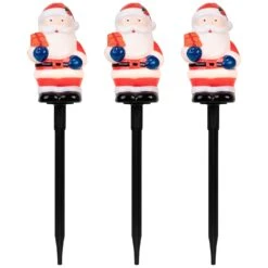 Northlight Lighted Santa Claus Christmas Pathway Markers - 16" - Set Of 4 Red -Northlight 2306332746129698864