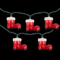 Northlight Santa's Boots Christmas Light Set - Clear - 7.5' Green Wire - 10ct Red 14 Northlight Santa's Boots Christmas Light Set - Clear - 7.5' Green Wire - 10ct Red -Northlight 2306335907392470480