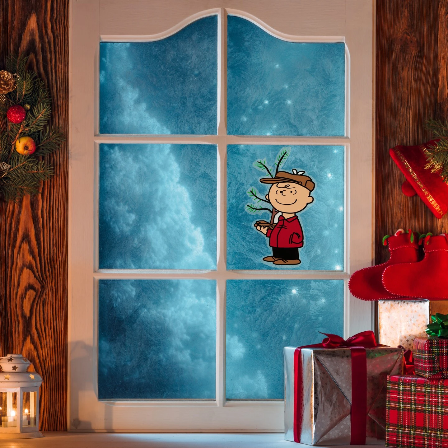 Northlight Peanuts Charlie Brown With Iconic Tree Double Sided Christmas Window Cling Decoration Red 5 Northlight Peanuts Charlie Brown With Iconic Tree Double Sided Christmas Window Cling Decoration Red - Image 3