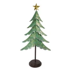 Northlight Rustic Layered Christmas Tree With Star Decoration - 31" - Green And Gold Finish 13 Northlight Rustic Layered Christmas Tree With Star Decoration - 31" - Green And Gold Finish -Northlight 2306343817446285984 2