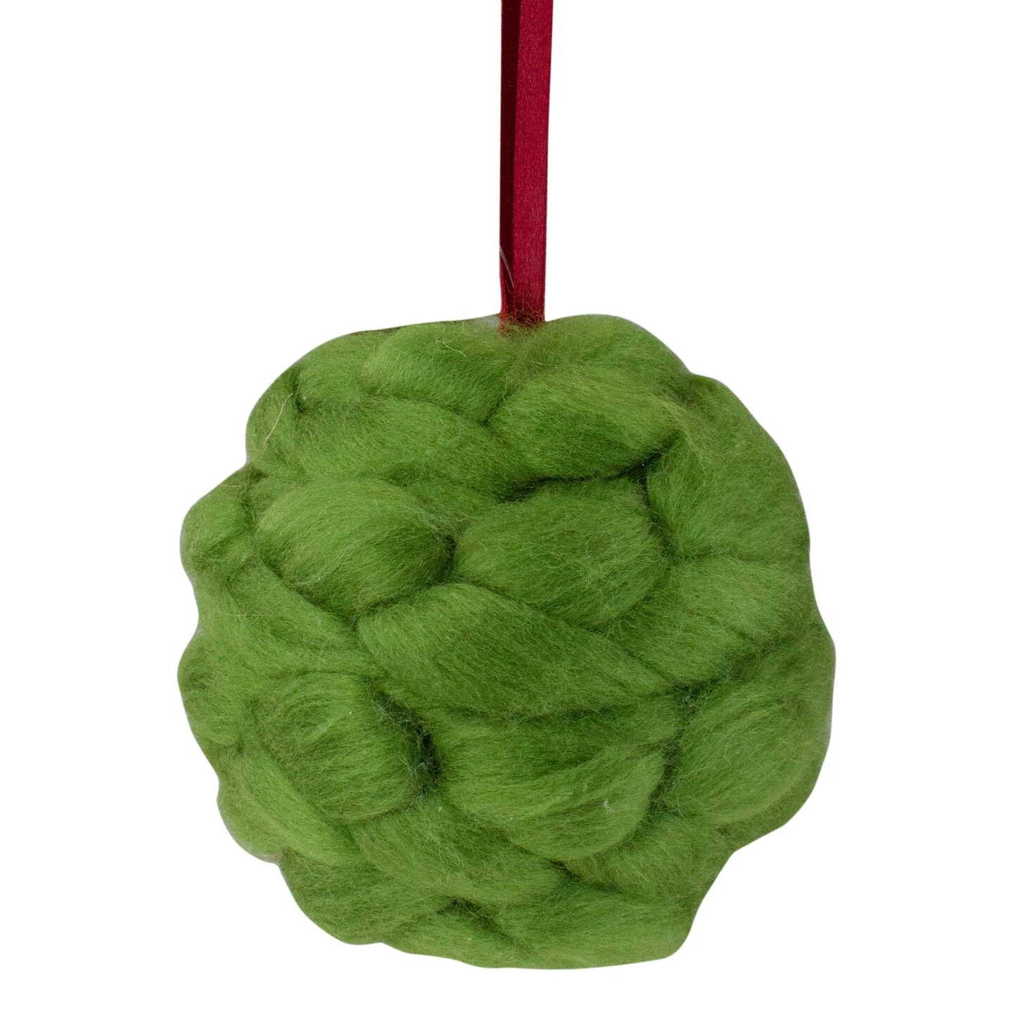 Northlight 4.25" Green Yarn Ball Hanging Christmas Ornament 5 Northlight 4.25" Green Yarn Ball Hanging Christmas Ornament - Image 3