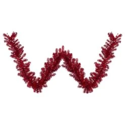 Northlight Metallic Tinsel Artificial Christmas Garland - 9' X 12" - Red - Unlit