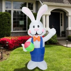 Northlight Inflatable Lighted Standing Easter Bunny With Egg Outdoor Decoration - 7' White 17 Northlight Inflatable Lighted Standing Easter Bunny With Egg Outdoor Decoration - 7' White -Northlight 2306348809953427408 2
