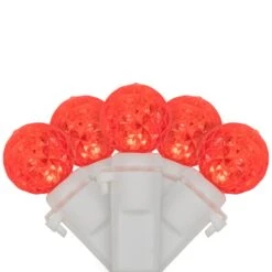 Northlight LED G12 Berry Christmas Lights - Red - 16' White Wire - 50 Ct -Northlight 2306349033511271440 2