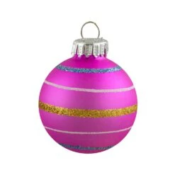 Northlight Matte Glass Christmas Ball Ornaments - 1.5" (40mm) - Multicolor - 10ct -Northlight 2306357945842943200