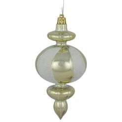 Northlight 8ct Champagne Shiny Finish Shatterproof Finial Christmas Ornaments, 6" Gold 12 Northlight 8ct Champagne Shiny Finish Shatterproof Finial Christmas Ornaments, 6" Gold -Northlight 2306357946176390368