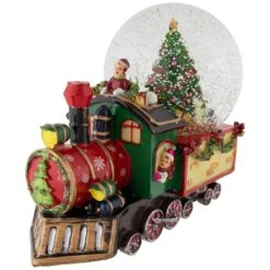 Northlight Elf Train Musical Christmas Snow Globe - 8" Red -Northlight 2306357946555122912