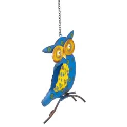 Northlight 7.75" Blue And Yellow Metal Owl Outdoor Wall Hanging 13 Northlight 7.75" Blue And Yellow Metal Owl Outdoor Wall Hanging -Northlight 2306357946738427104